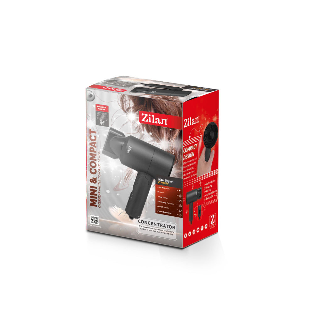 Zilan Hair Dryer 1100W Cool Shot